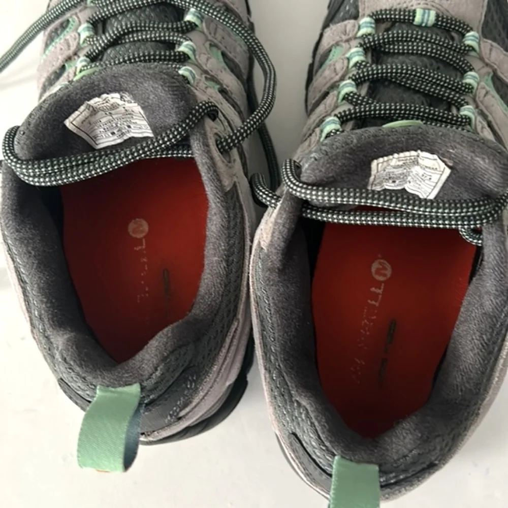 Merrell Moab Waterproof Hiking Shoe Drizzlemint Hiker size 7 - Picture 4 of 11